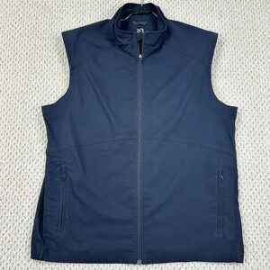 Zero Restriction Golf Vest Mens Large Black Tour Series Full Zip Performance